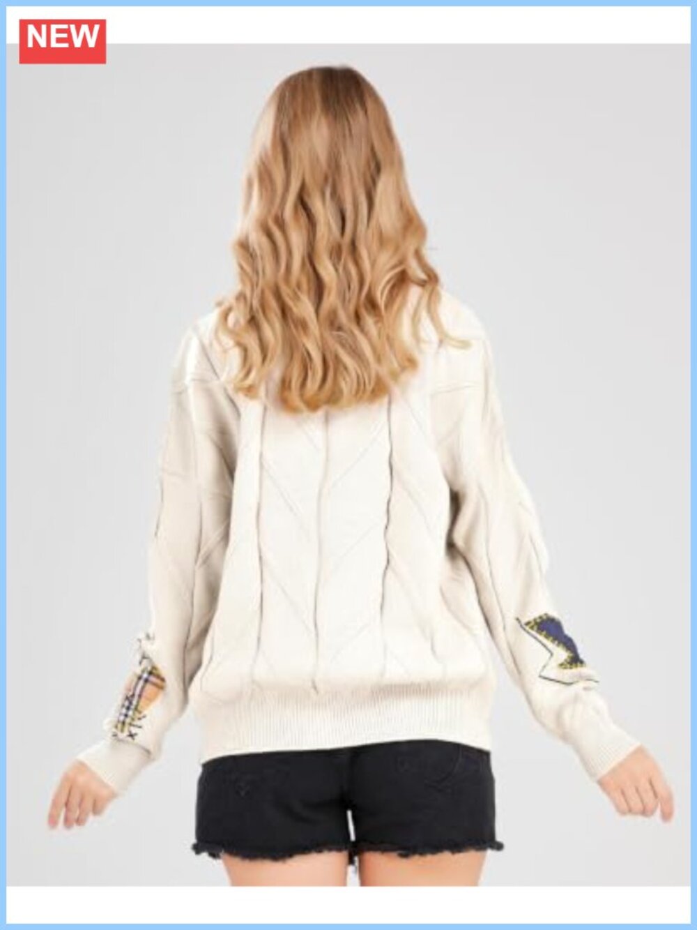Women's Cable Knit Long Sleeve Open Front Cardigan Wool Blend V-Neck - Picture 2 of 6